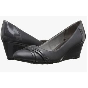 LifeStride Women's Dark‎ Gray Wedge Pumps Comfort Soft System Shoes Size 8.5M